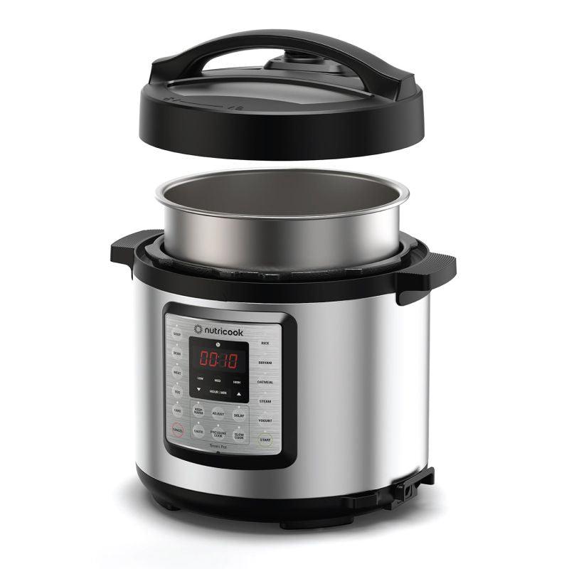 Nutricook Smart Electric Pressure Cooker Pot 9 In 1 - 6 L - 1000 W - 13 Programs - Black - ALHOME