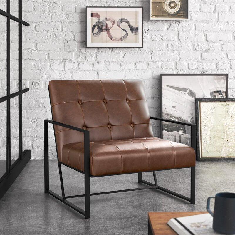Comfortable Leather Chair - 100x85x85 cm - By Alhome - ALHOME