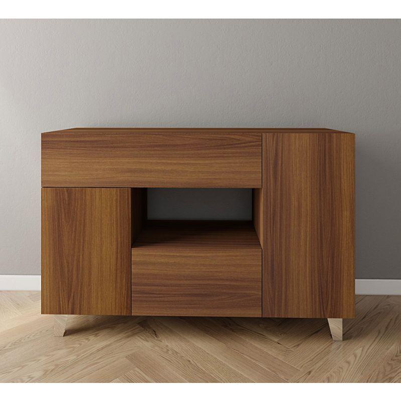 Elegant Brown Coffee Corner with Two Shelves and Two Drawers By Alhome - ALHOME