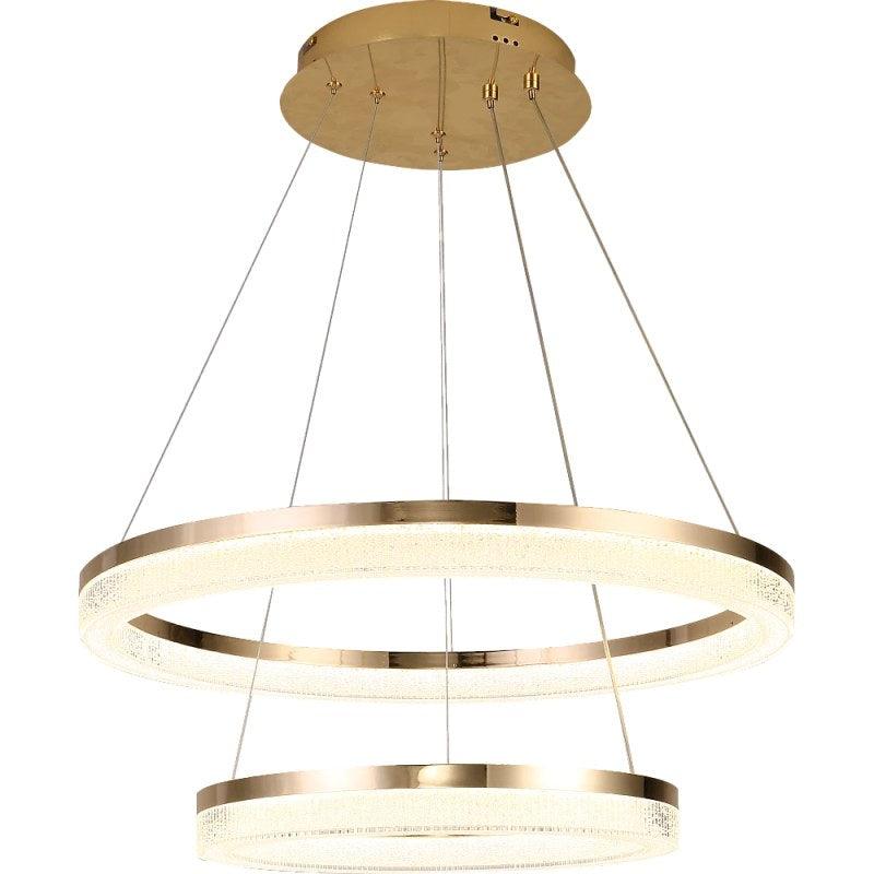 Modern Chandelier 600*400 With 3 Lights - 65 Watts - Gold By Alhome - ALHOME