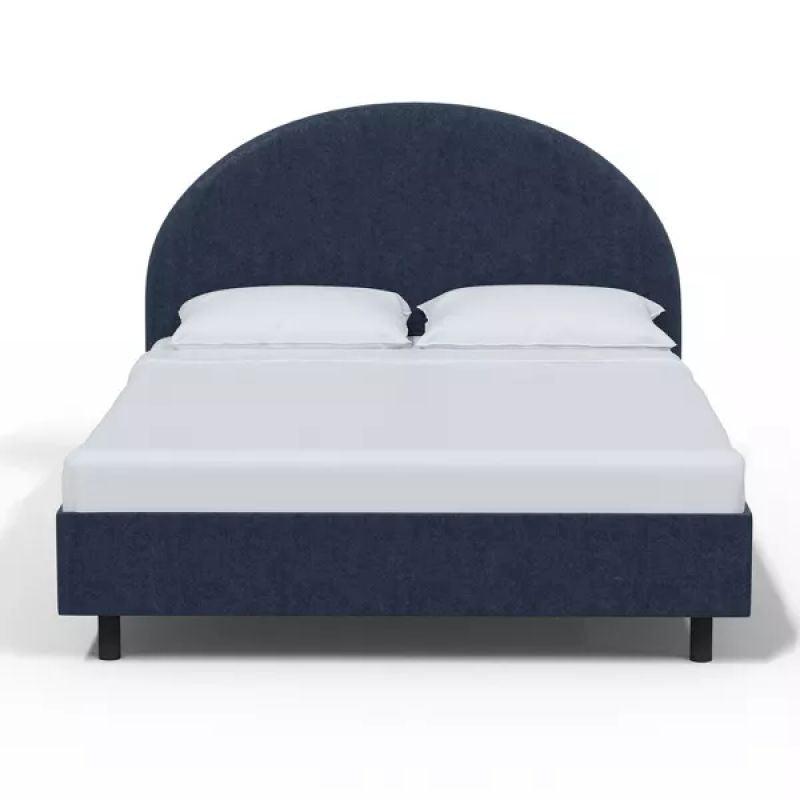 Supreme Comfort: Swedish Wood King Bed - Prestige Blue Majesty (160x200x140) by Alhome - ALHOME