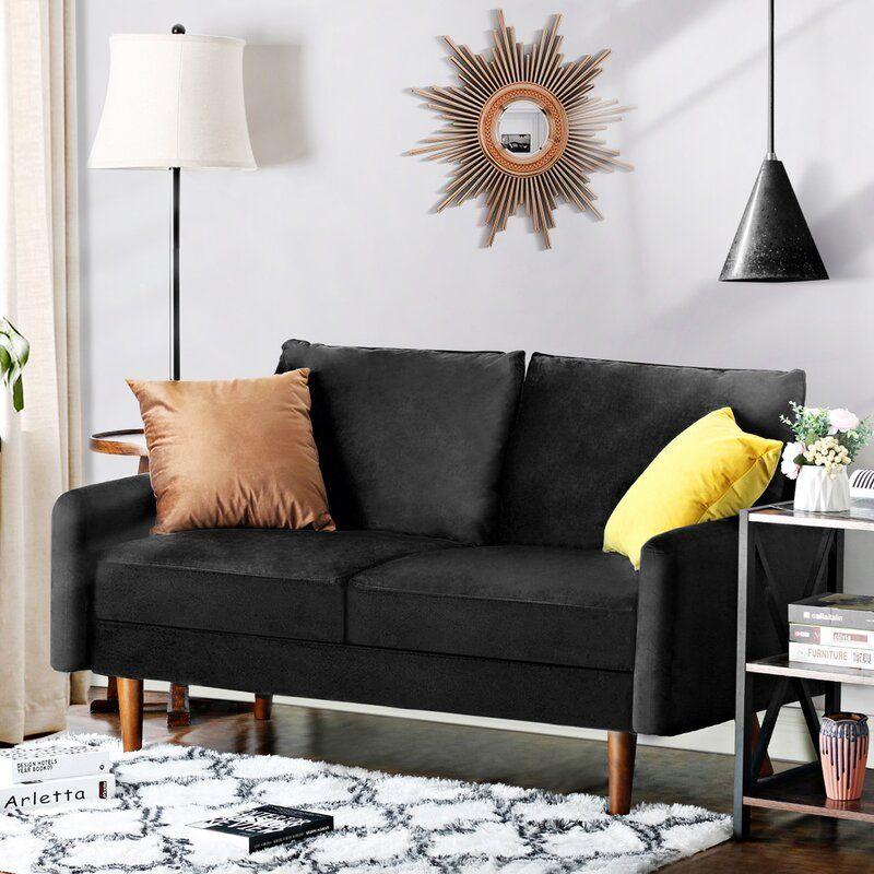 Modern Elegant Velvet 2 Seater Sofa - 180x85x85 cm - By Alhome - ALHOME