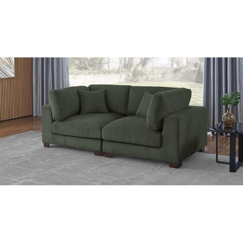 Modern Elegant Velvet 2 Seater Sofa - 200x85x85 cm - By Alhome - ALHOME