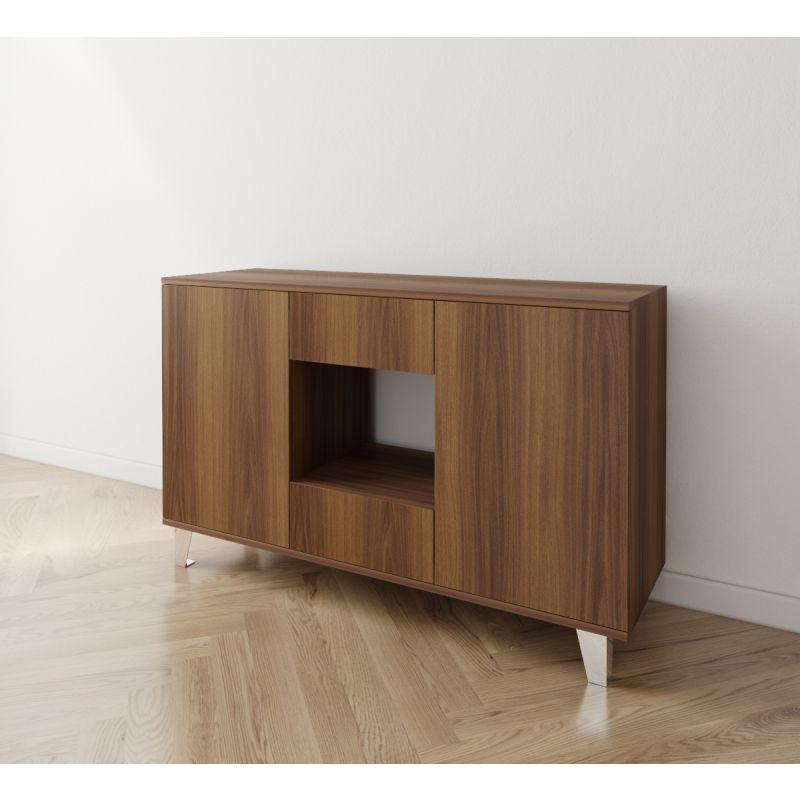 Brown Coffee Corner with Two Doors and Two Sliding Drawers By Alhome - ALHOME