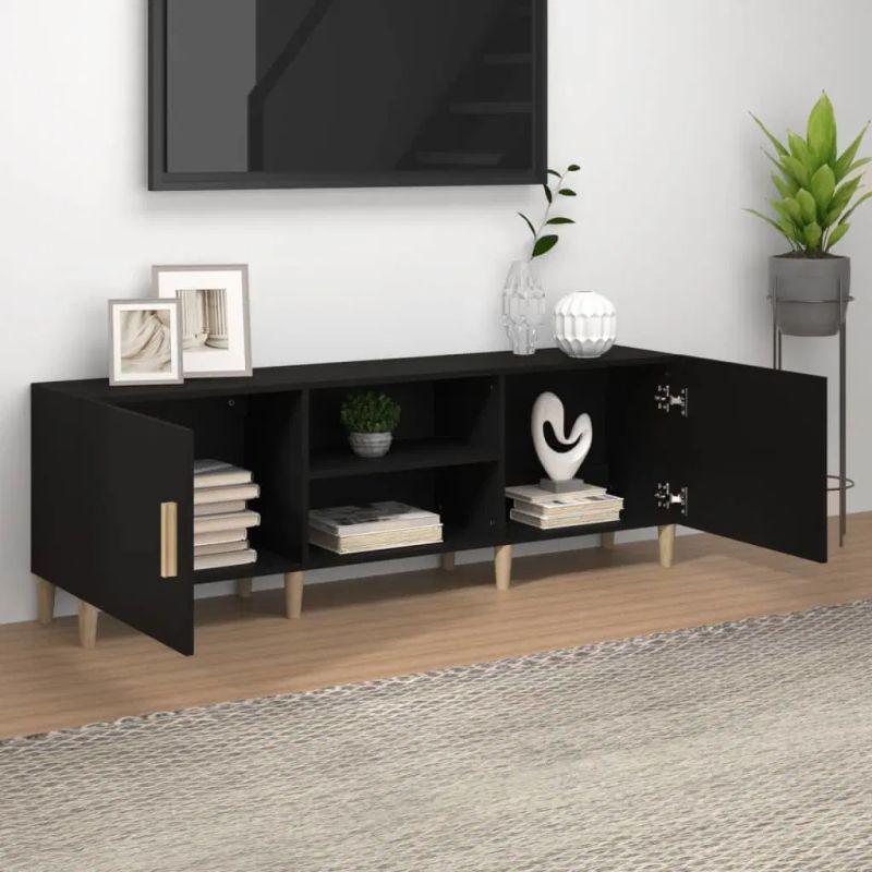 Sleek Black MDF TV Table by Alhome - ALHOME