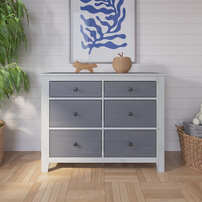 Kids Dresser: 105x46x83 Wood, Grey by Alhome - ALHOME