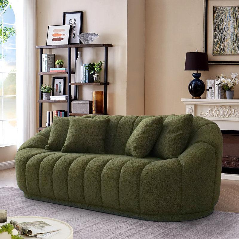 Refreshing Green 3-Seater Boucl√© Sofa By Alhome - ALHOME