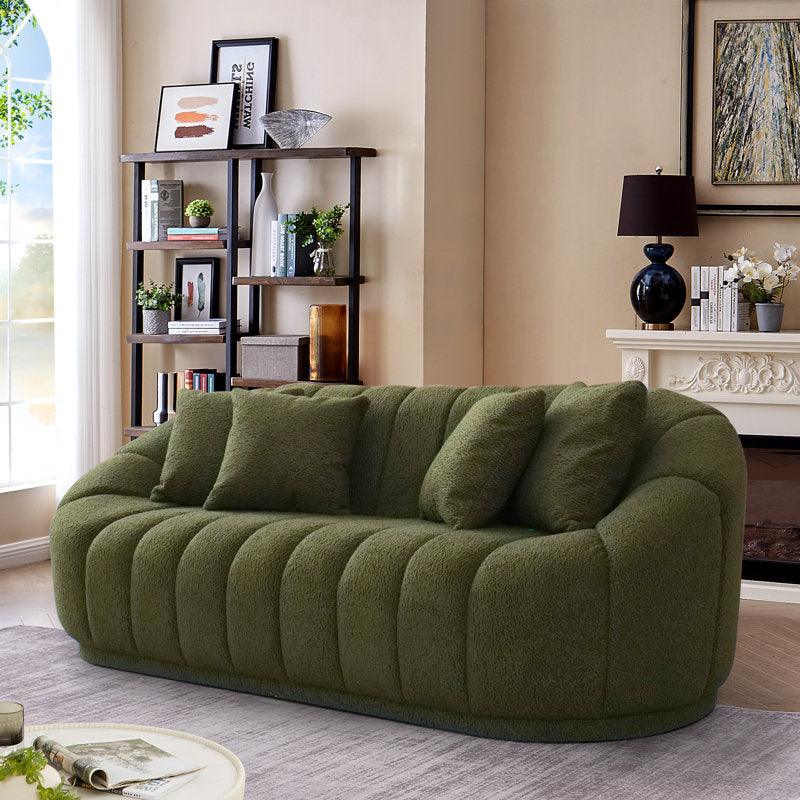 Refreshing Green 3-Seater Bouclâˆڑآ© Sofa By Alhome - ALHOME