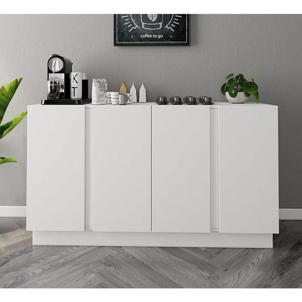 White Coffee Corner with Drawers By Alhome - ALHOME