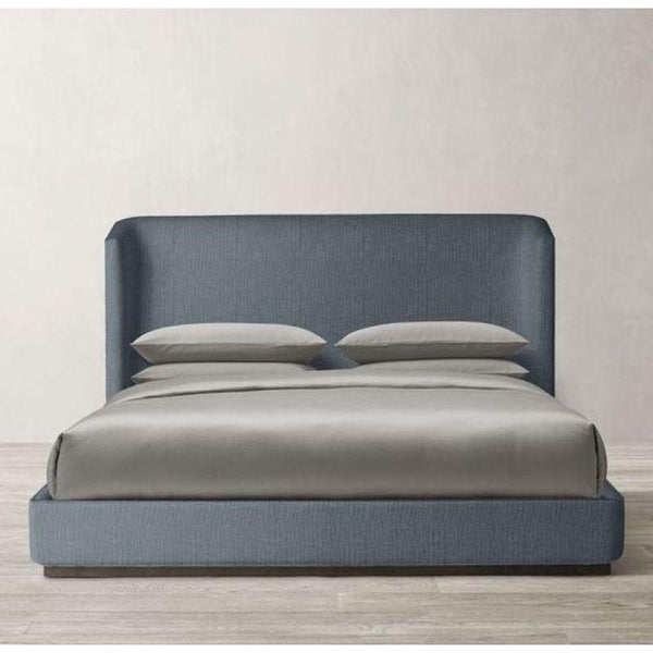 Timeless Grey Haven: Swedish Wood Velvet Grey King Bed By Alhome - ALHOME