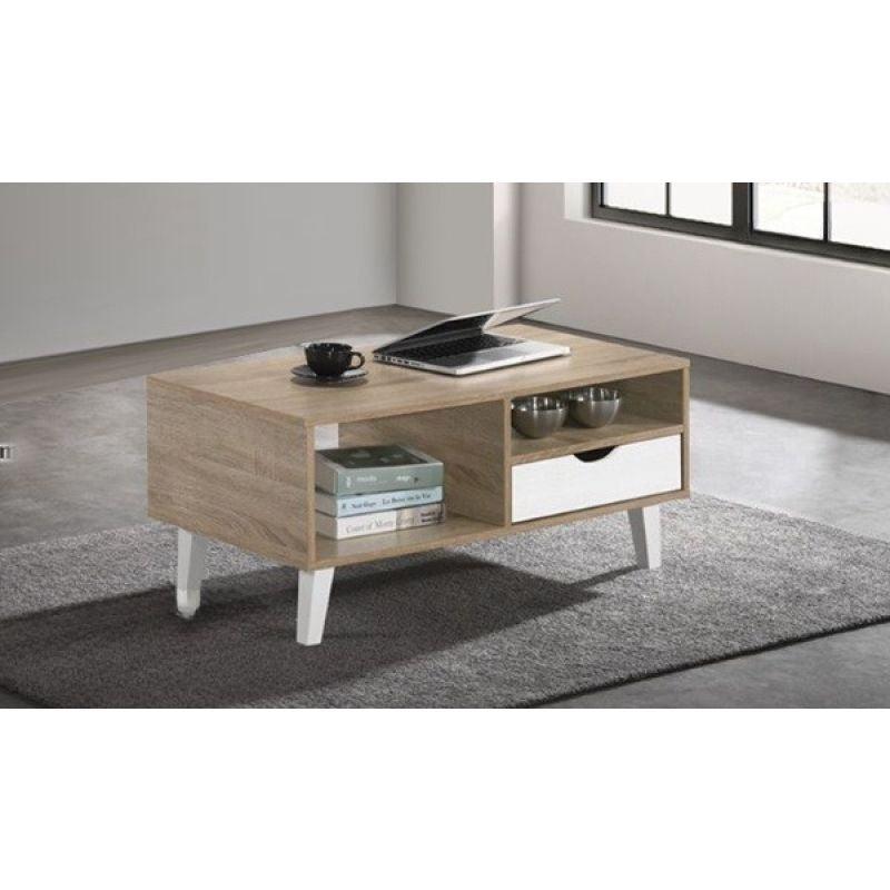 Center Table From Malaysian Wood - Wooden - 92x46.5x42 cm - By Baity - ALHOME