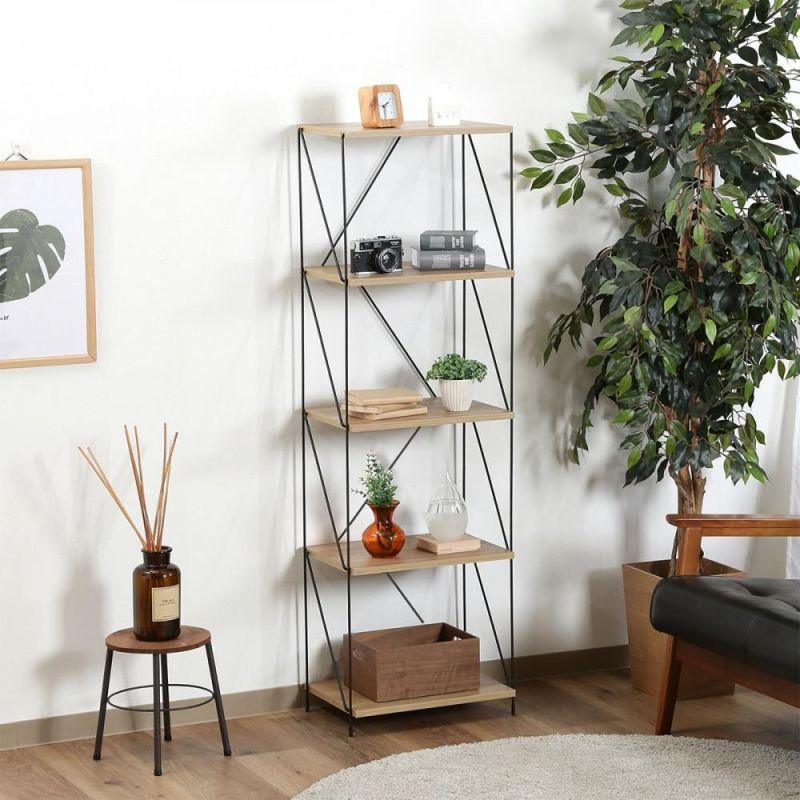 Multi-Use Malaysian Wood Shelving Unit - 5 Layers - By Baity - ALHOME