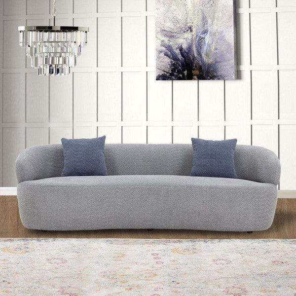 Modern Elegance: 3-Seater Boucl√© Sofa in Gray By Alhome - ALHOME