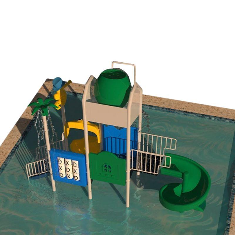 Water Games Set: Roller Coaster Slide And Two Small Slides by Alhome - ALHOME