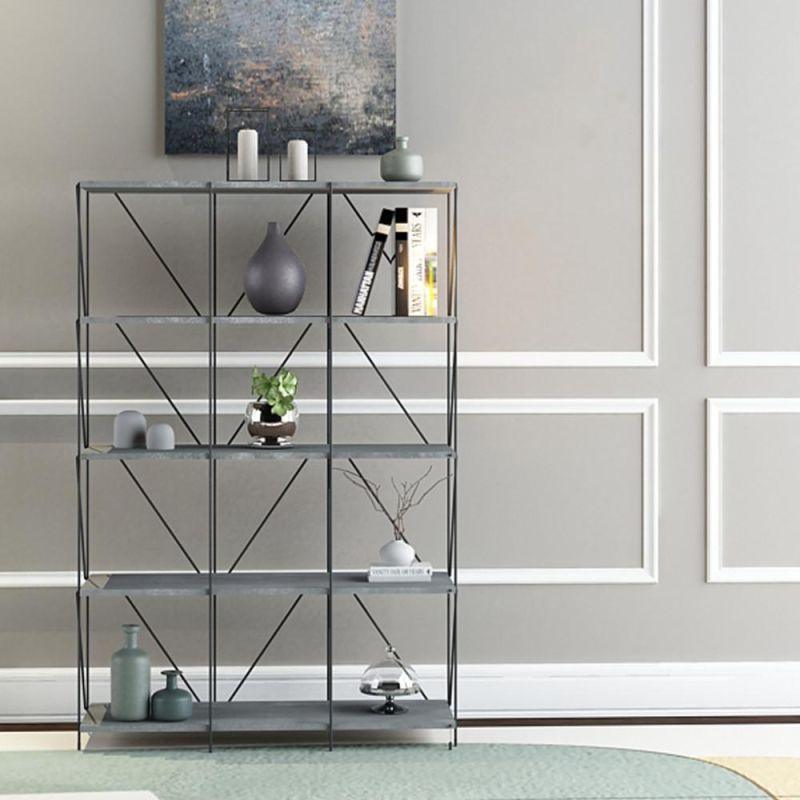 Multi-Use Malaysian Wood Shelving Unit - 5 Layers - By Baity - ALHOME