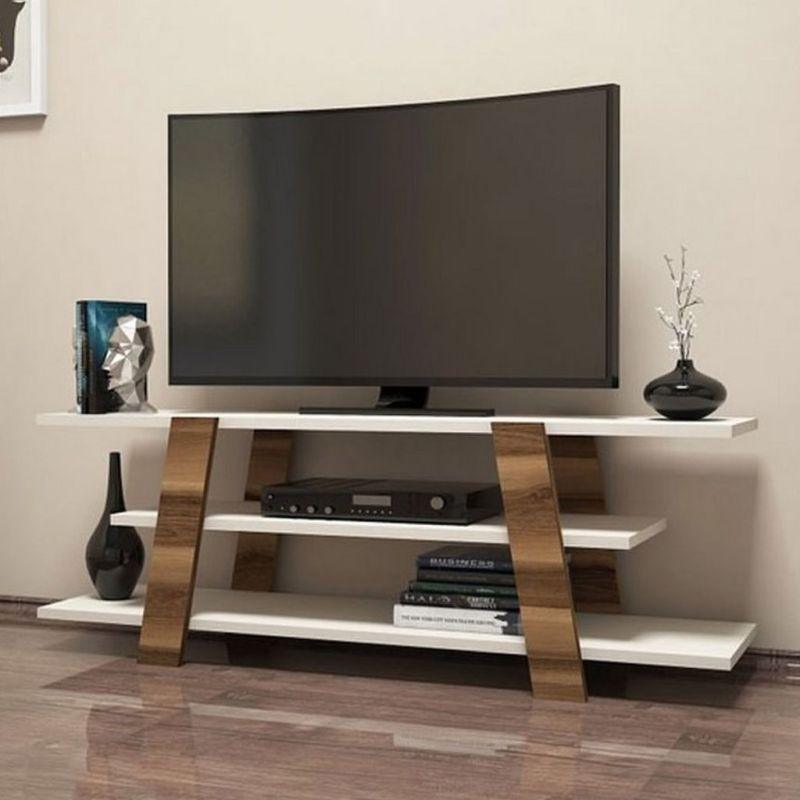 White TV Unit With Contemporary Elegance for Your Entertainment Space By Alhome - 110113160 - ALHOME