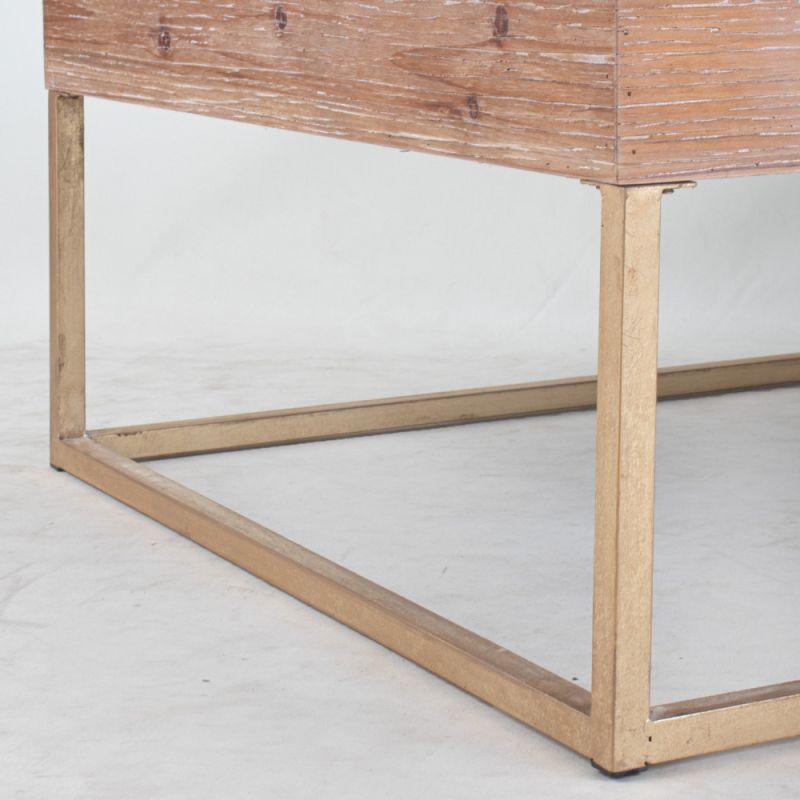 Square Center Table From Vintage Wood By AlHome - ALHOME