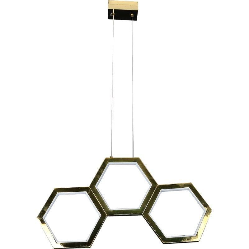 Modern Golden Hanger With Yellow Lighting - 25 W By Alhome - ALHOME