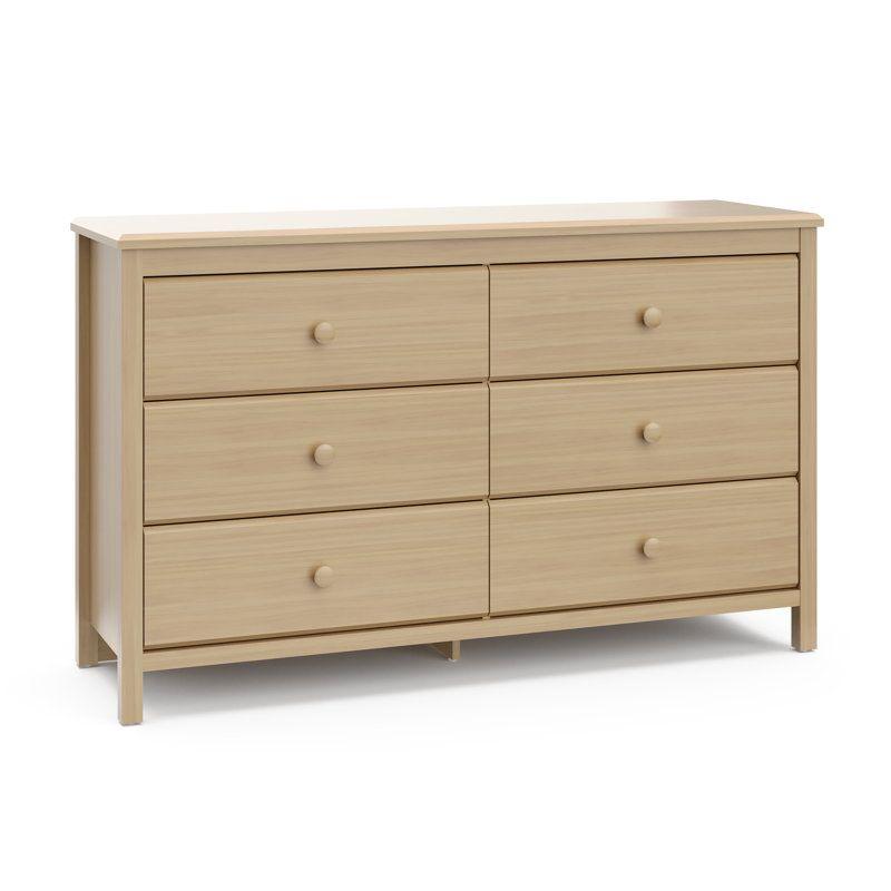 Kids Dresser: 133x42x82 Wood, Beige by Alhome - ALHOME