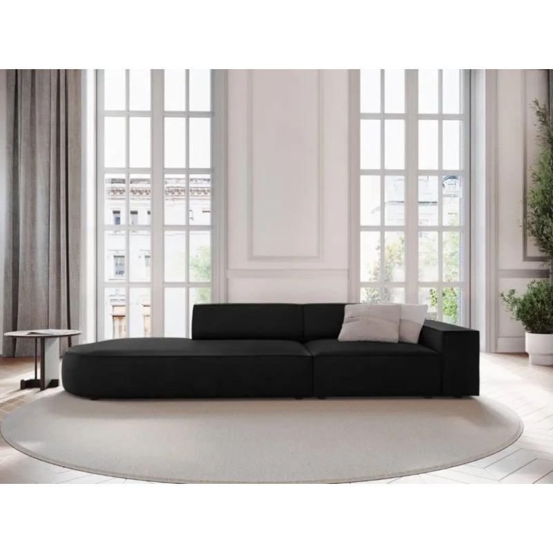 Modern Large Velvet 3 Seater Sofa - 280x85x85 cm - By Alhome - ALHOME