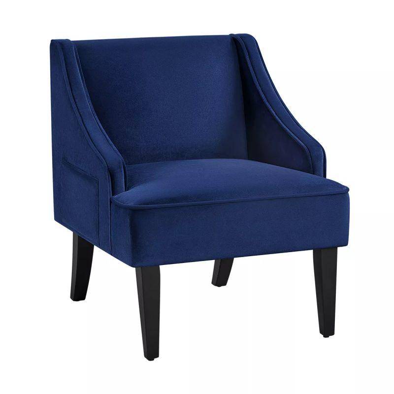 Unique Velvet Chair With Side Pocket - 80x85x85 cm - By Alhome - ALHOME