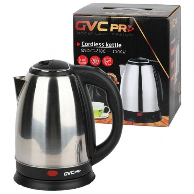 Steel Kettle - 1.8 Liters - 1500 Watts - GVCKT-2100 - 