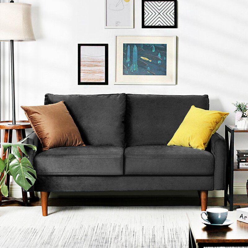 Modern Elegant Velvet 2 Seater Sofa - 180x85x85 cm - By Alhome - ALHOME