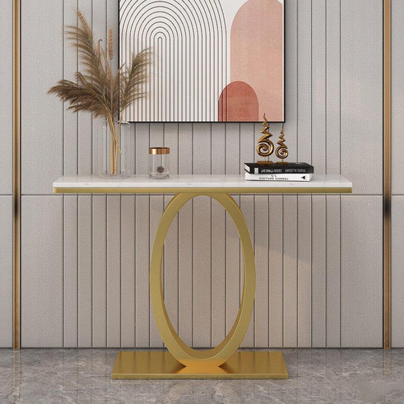 Contemporary Iron and Marble Console Table By Alhome - 110110466 - ALHOME