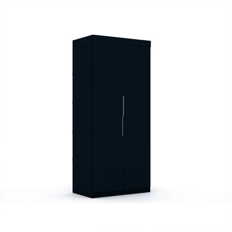 Elegant Black Wardrobe with Two Doors By Alhome - ALHOME