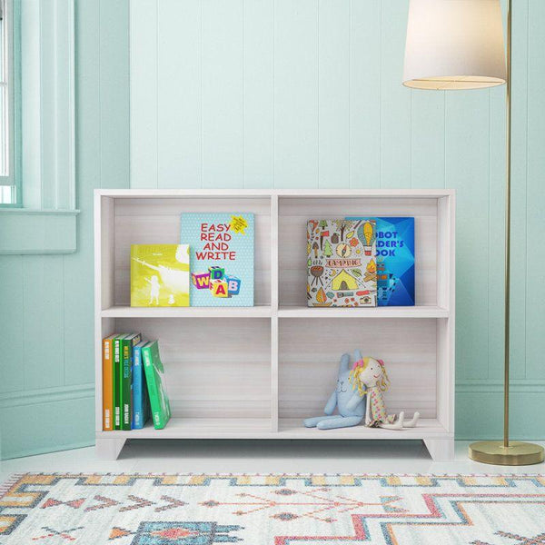 Kids Bookcase: 108x27x82 Wood, Grey by Alhome - ALHOME