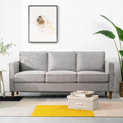 Modern Linen 3 Seater Sofa - 240x85x85 cm - By Alhome - ALHOME