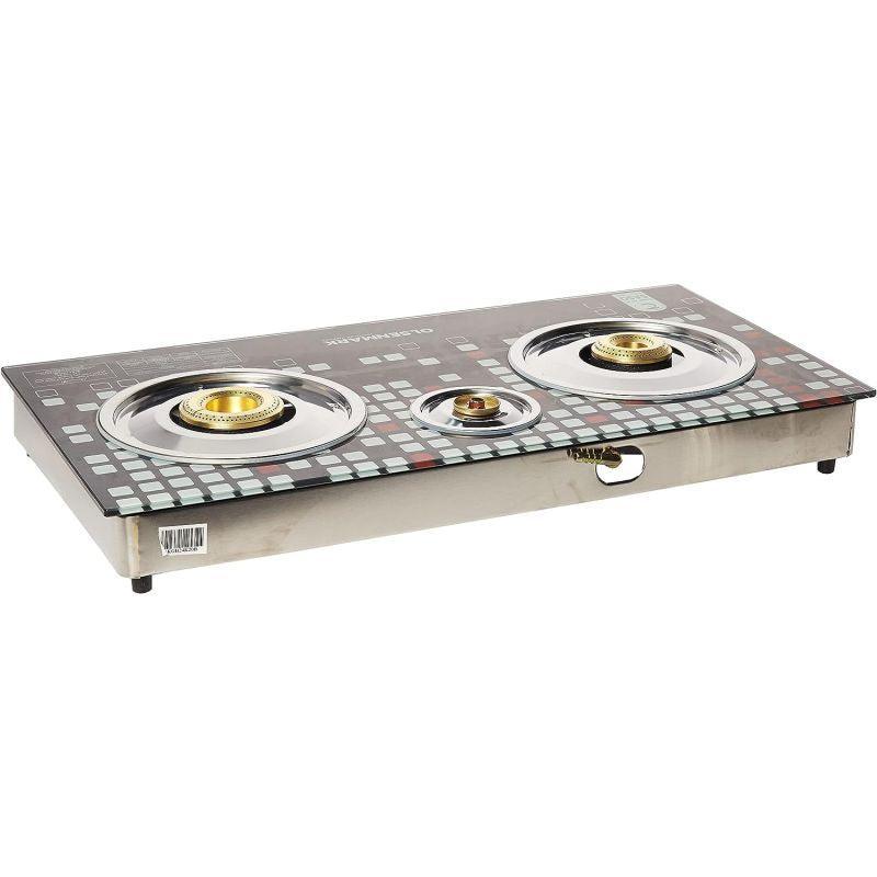 Olsenmark Tempered Glass Double Burner Gas Stove - OMK2225 - .com - Your Destination for Baby & Mother Needs in Saudi Arabia