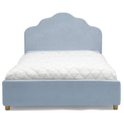 Kids Bed: 120x200x140 Wood, Sky Blue Fabric by Alhome - ALHOME