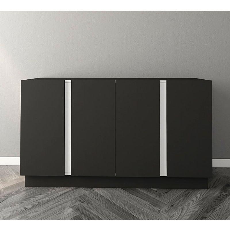 Black & White Coffee Corner with 4 Drawers By Alhome - ALHOME