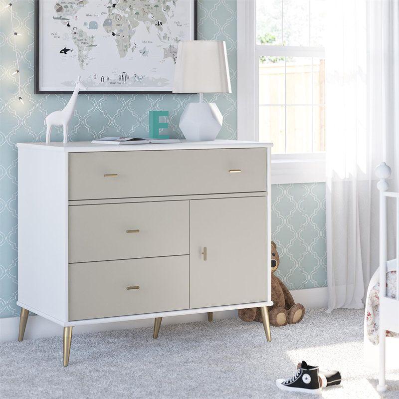 Kids Dresser: 89x40x79 Wood, Grey by Alhome - ALHOME