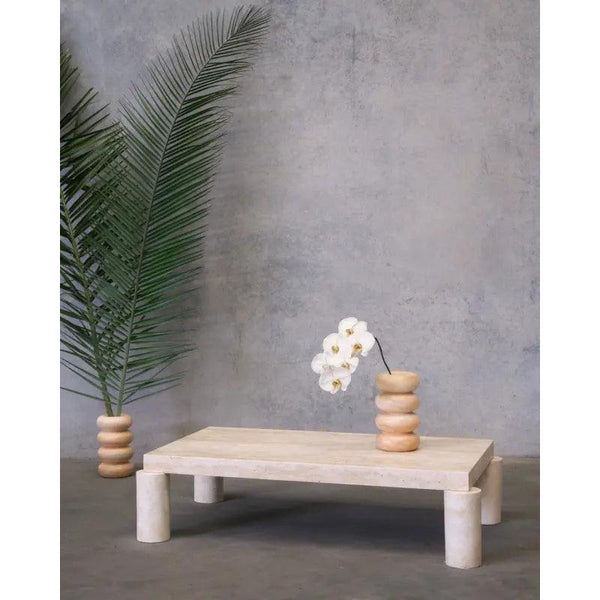 Treventino Essence Off White Marble Center Table By Alhome - Zrafh.com - Your Destination for Baby & Mother Needs in Saudi Arabia