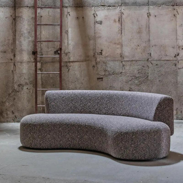 Modern Sophistication: Gray Boucle 3-Seater Sofa By Alhome - ALHOME