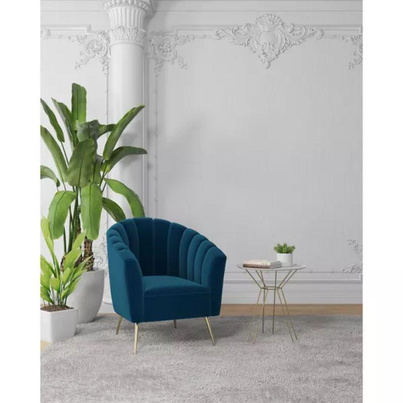 Modern Chic Velvet Arm Chair - 80x85x85 cm - By Alhome - ALHOME