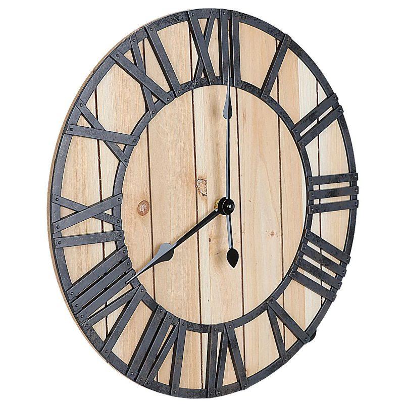 Battery Operated Rustic Round Wall Clock - 40 cm Diameter - By Family Ship - ALHOME