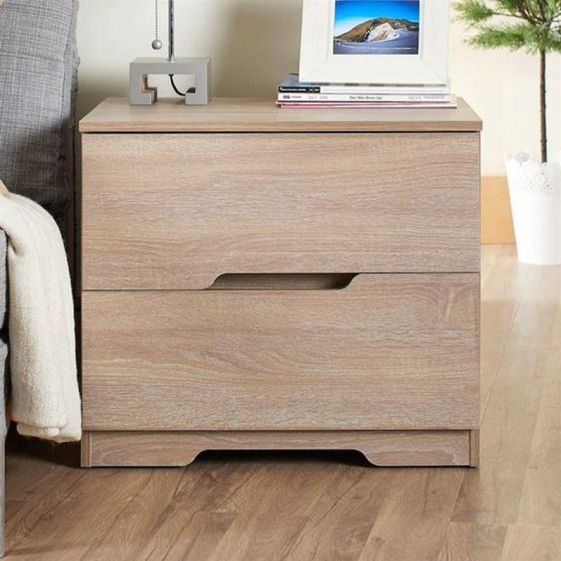 MDF Melamine Modern Nightstand By Alhome - ALHOME