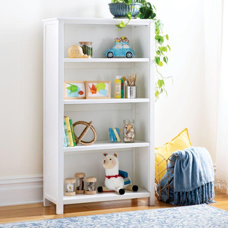 Kids Bookcase: 75x37x135 Wood, White by Alhome - ALHOME