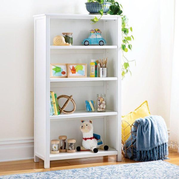 Kids Bookcase: 75x37x135 Wood, White by Alhome - ALHOME