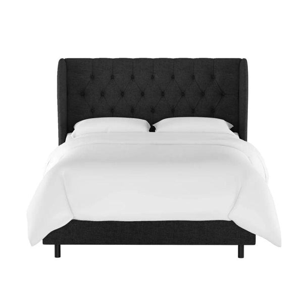 Luxe Collection: Swedish Wood King Bed - Elegance Black Luxury (160x200x140) by Alhome - ALHOME