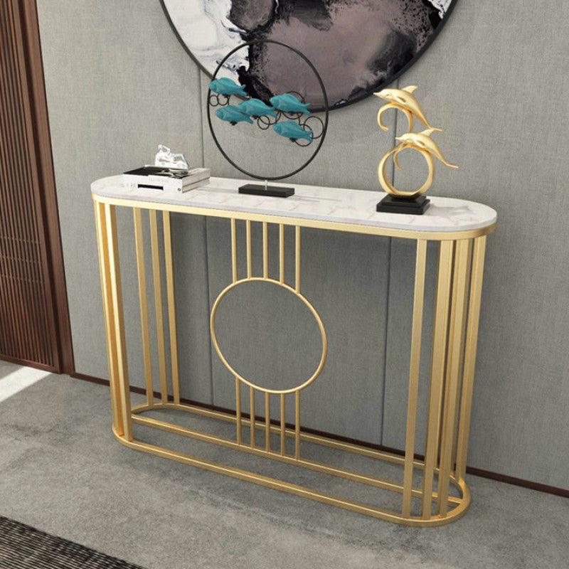 Urban Iron and Marble Console Table By Alhome - ALHOME