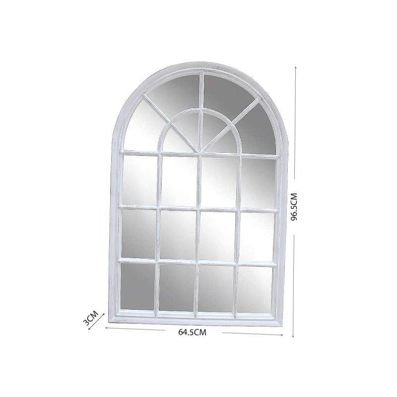 Antique window wall mirror - white - 64.5x96.5x3 cm - By Family Ship - ALHOME