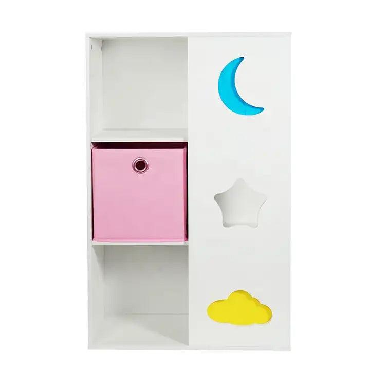 Dreeba Wooden Customized Children's Playroom Furniture Toy Organizer With Bookshelf And Children's Book Storage Cabinet - White - .com - Your Destination for Baby & Mother Needs in Saudi Arabia