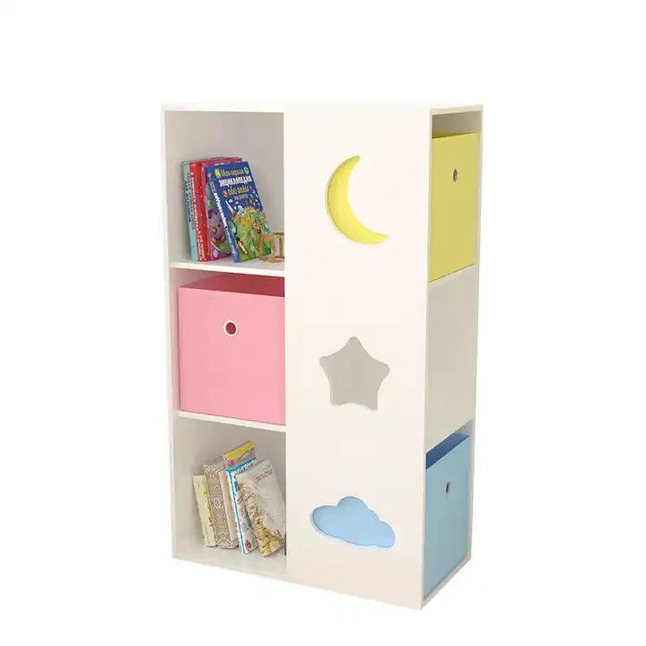 Dreeba Wooden Customized Children's Playroom Furniture Toy Organizer With Bookshelf And Children's Book Storage Cabinet - White - .com - Your Destination for Baby & Mother Needs in Saudi Arabia