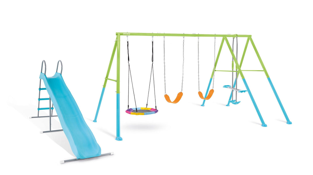 Five Feature Swing Set- Steel & Plastic -‚ÄéMulti -3-10 Years - Unisex - .com - Your Destination for Baby & Mother Needs in Saudi Arabia