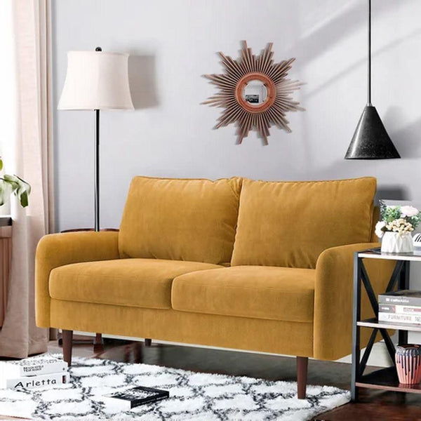 Alhome Sofa - 160x85x85 cm - Yellow - AL-525 - Zrafh.com - Your Destination for Baby & Mother Needs in Saudi Arabia