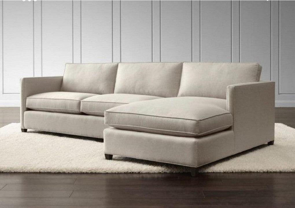 Alhome Corner sofa, size 250x170x85x85 cm - beige - AL-507 - Zrafh.com - Your Destination for Baby & Mother Needs in Saudi Arabia